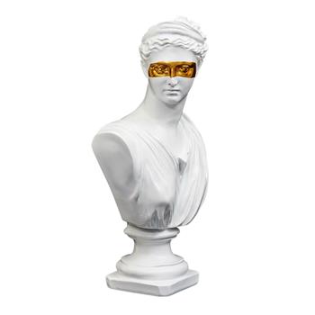Figurka Afrodity busta bílá a zlatá  