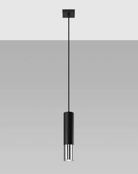 LOOPEZ 1 závěsná lampa černá/chromová